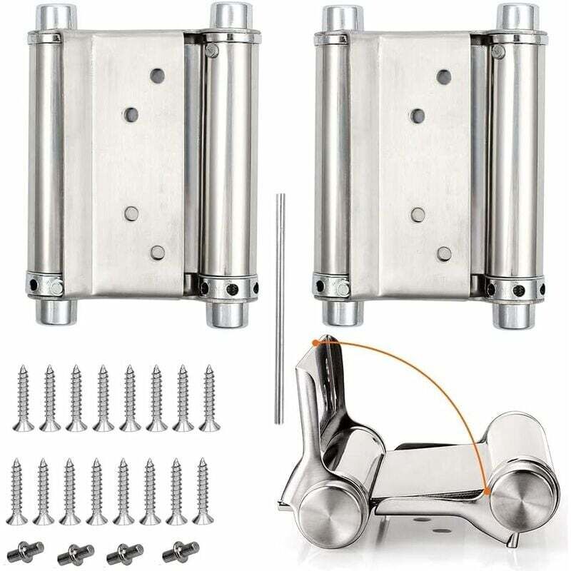 2 Wohnzimmertürscharniere, Schwingtürscharniere, Federscharniere, Tragfähigkeit Bis Zu 15 Kg, 76 Mm (3 Zoll)