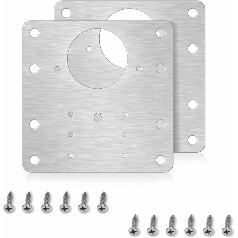 Reparaturplatte Für Scharniere Aus Edelstahl, Scharnier-reparaturset, Reparaturplatte Für Küchenschrankscharniere 9 X 9 Cm, Kompatibel Mit Scharnier-reparaturplatten.