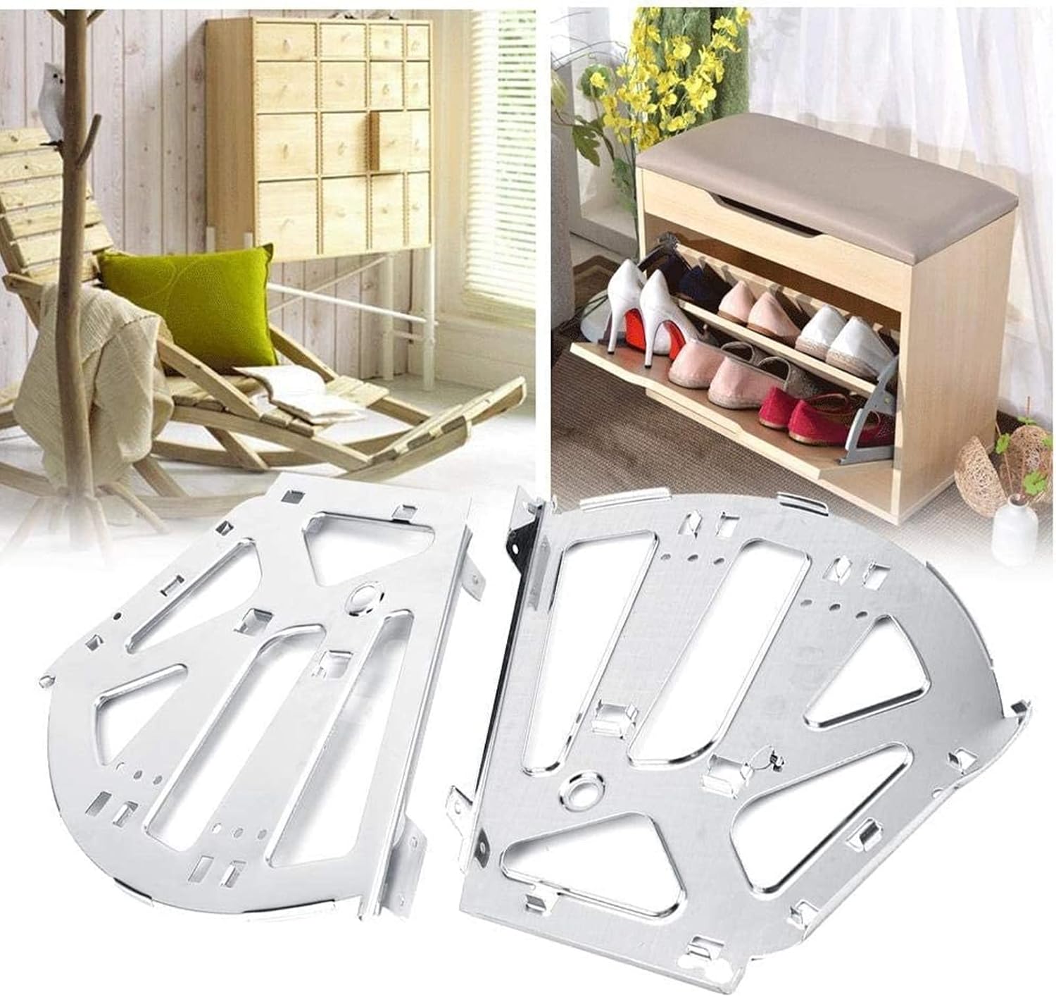 Set Aus 2 Schubladenscharnieren Für Schuhschränke, Turing Rack-stil, Aus Edelstahl, Für Schuhaufbewahrungsschränke In Küche Oder Wohnzimmer.