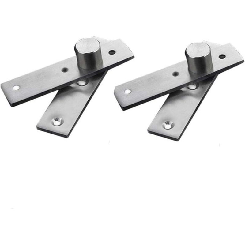 Set Aus 2 Robusten 360-grad-türscharnieren Aus Edelstahl Mit Befestigungsschrauben (75 X 17 Mm)