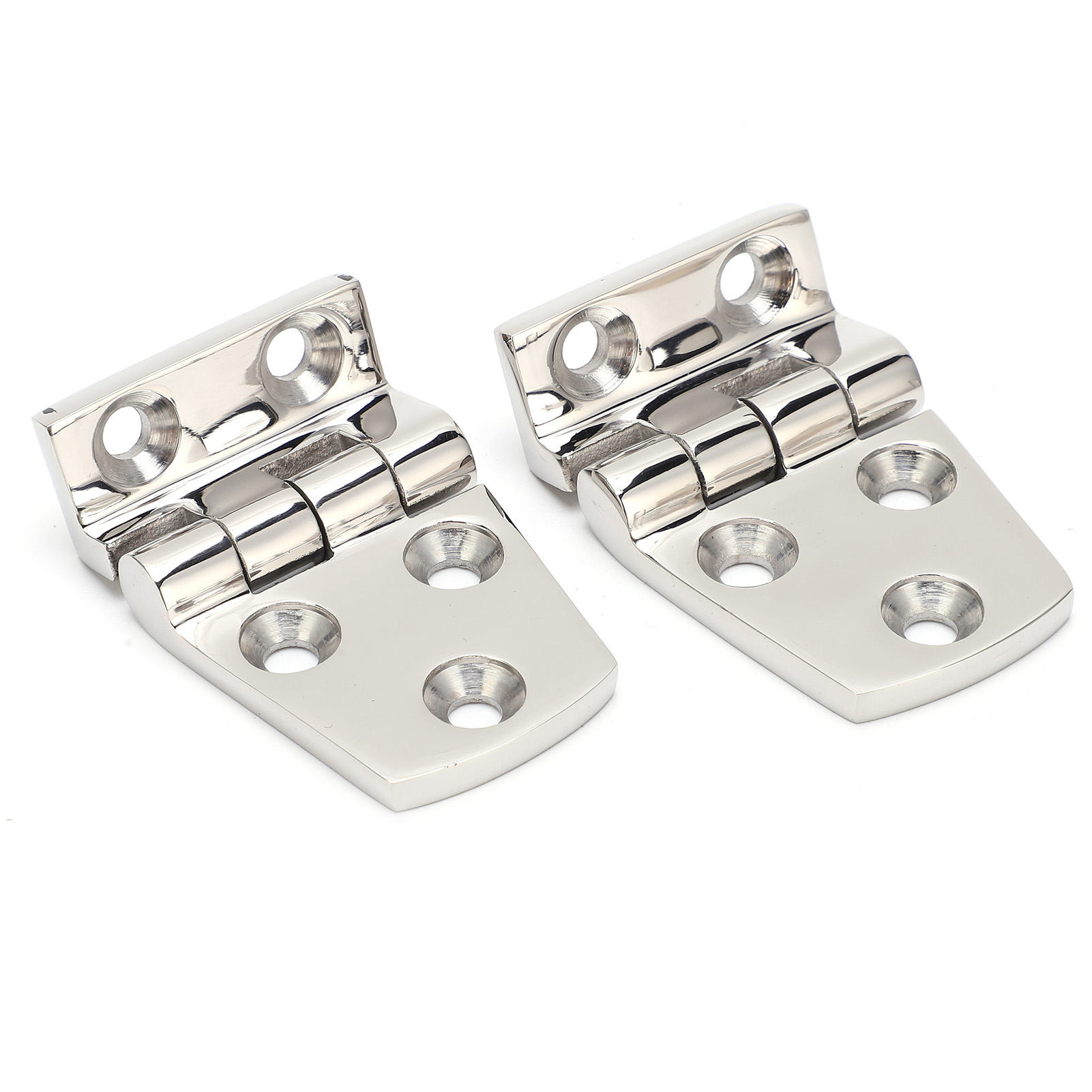 Set Mit 2 Türscharnieren Aus Edelstahl, Langlebige, Polierte Oberfläche, Ideal Für Möbel, Boote Und Haushalt.