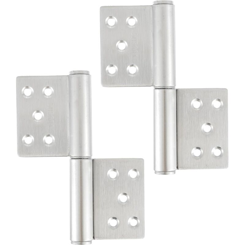 Zweiteiliges Edelstahlscharnier, 132 X 100 X 18 Mm, 360° Öffnungswinkel, Klappscharniere Für Innen- Und Außentüren, Schränke Und Fenster