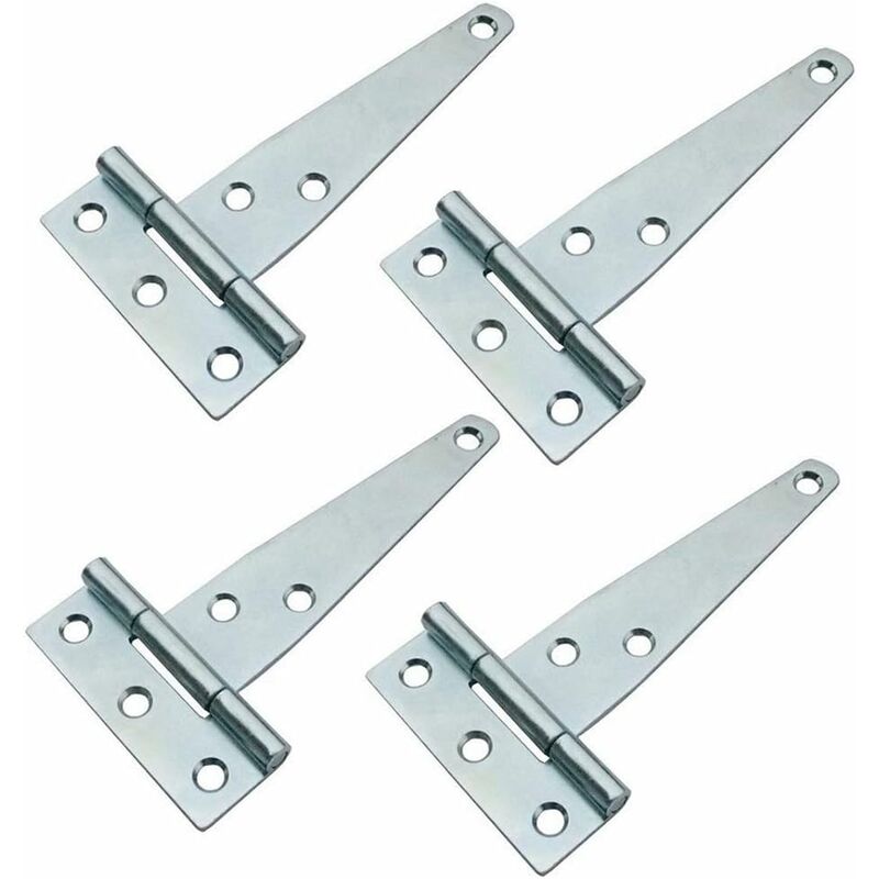 12,7 Cm (5 Zoll) Weiße, Verzinkte T-scharniere, Dreieckiges Metallscharnier, Edelstahl, Für Türen, Möbel Und Dachböden.