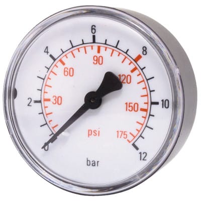 Druckmanometer 0-16 bar, ø63mm, 1/4" Außengewinde unten