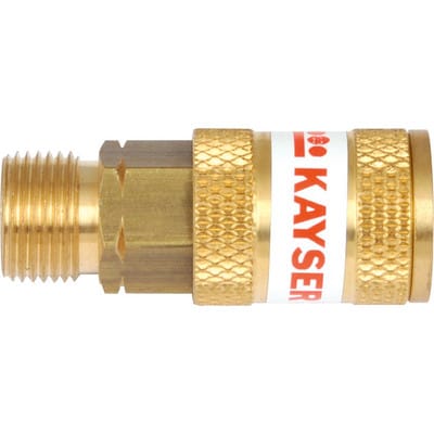 Azetylen-Kupplung AG 3/8 L zu Handgriff inkl. autom. Gassperre nach EN 561