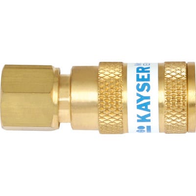 Sauerstoff-Kupplung IG 1/4" zu Druckminderer inkl. autom. Gassperre nach EN 561