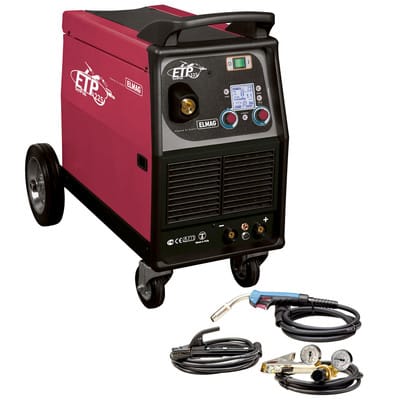 Multifunktions-Schweißinverter, fahrbar Mod. ETP 225 SynPuls - STAHL-SET MAG SG2