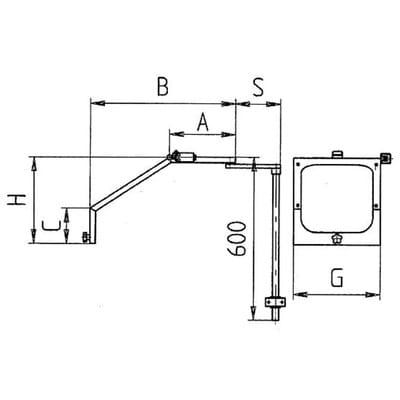 Universal-Späneschutz bei Drehstahlhalter für Drehmaschinen 300mm