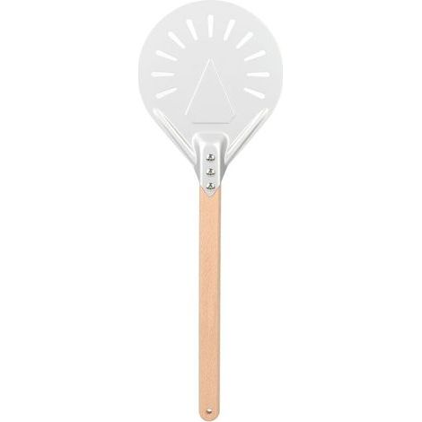 Mumusuki Pizzaspatel Aus Aluminium Mit Ofenfunktion, Perforierter Pizzaspatel Aus Edelstahl, Leicht Zu Reinigen, Ideal Zum Backen Von Hausgemachten Speisen, Zum Servieren Von Kuchen Und Torten (spatel