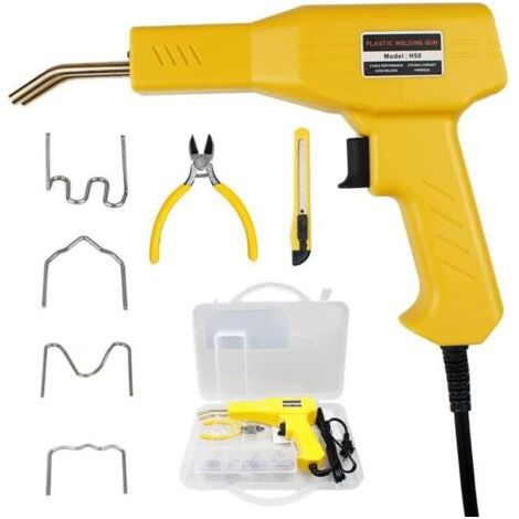 Tragbares 50-w-kunststoffschweißgerät, Kunststoffschweißpistole, Tragbares Schweißgerät, Heißtacker Für Pvc-autostoßstangen, Eu-stecker