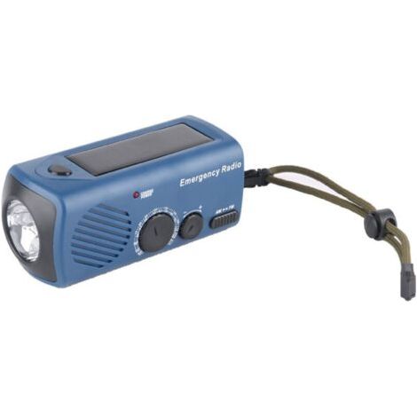 Multifunktionsradio, Blau, 12,85,95,8 Cm, Notfall-handyladegerät, Taschenlampe, Handbetriebener Outdoor-generator.