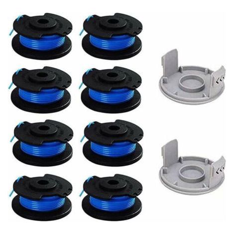 Zubehör Für Rasentrimmer, Packung Mit 10 Ryobi 25cm Ersatzspulen, Kompatibel Mit Dem Kabellosen Rasentrimmer Ryobi One+ Ac14rl3a, 8 Spulen + 2 Trimmerkappen.