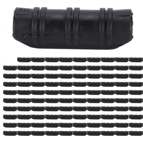 100 Schlauchschellen Für Gewächshauskonstruktionsrohre, Schlauchschellen Für Gartenschattierungsnetze, 22 Schwarze Verbinder.