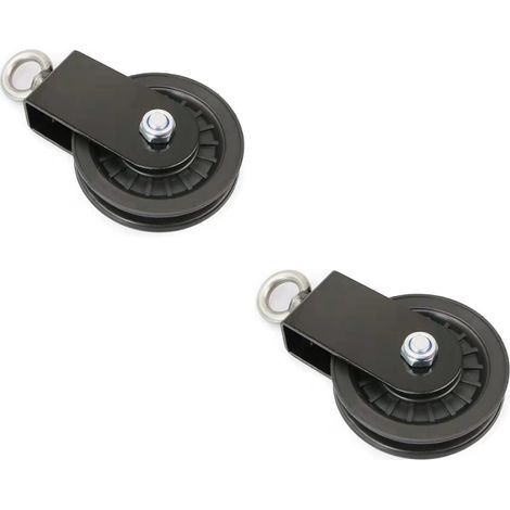 90-mm-seilrolle, Fitness-seilrolle, Heimwerkerzubehör, Heberolle Für Drahtseile, Tragfähigkeit 150 Kg (2 Stück)