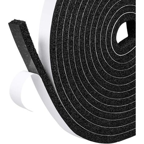 Selbstklebendes Dichtungsband Für Tür- Und Fensterisolierung, 12 Mm X 6 Mm X 2 M, 4 Rollen, Vielseitig Einsetzbare, Stoßfeste Schaumstoffdichtung Zum Schutz Von Möbeln, Winddicht, Schalldicht, Schwarz