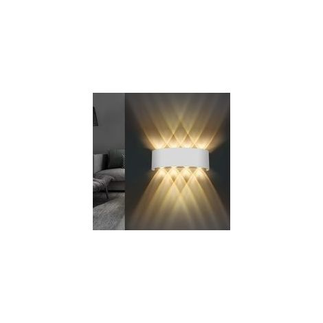 Wandleuchte Für Innen Und Außen, 22 X 8 X 5 Cm, Nach Oben Und Unten Verstellbar, Schwarz, 8 W, Schutzart Ip65, Warmweißes Led-licht (3000 K), Wohnzimmer-wandleuchte