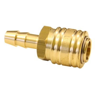 Druckluft-Kupplung mit Schlauchtülle ø10mm, Messing, SB-Packung