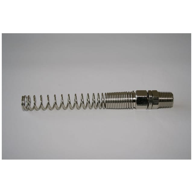 Drehbarer Anschluß für PU-Schlauch, AG 1/4 / S 5x8 mit Knickschutzfeder