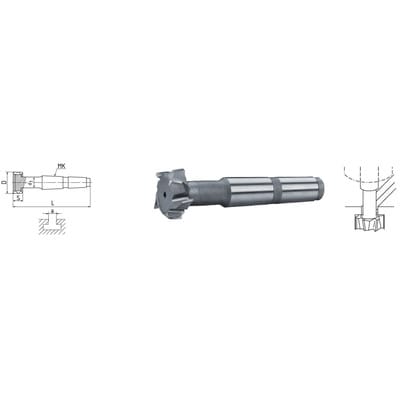 HSS T-Nutenfräser mit Morsekegel DIN 851 ø40,0mm