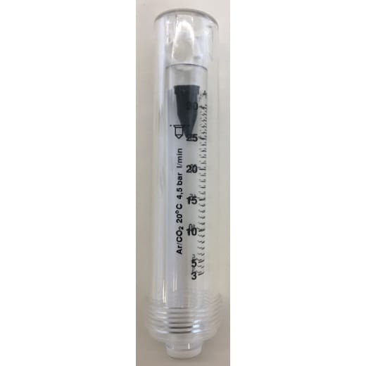 Mengenmesser-Flowmeter-Schauglas Ar/CO₂ 3-30 lt./min., zu ECOMAT 2000