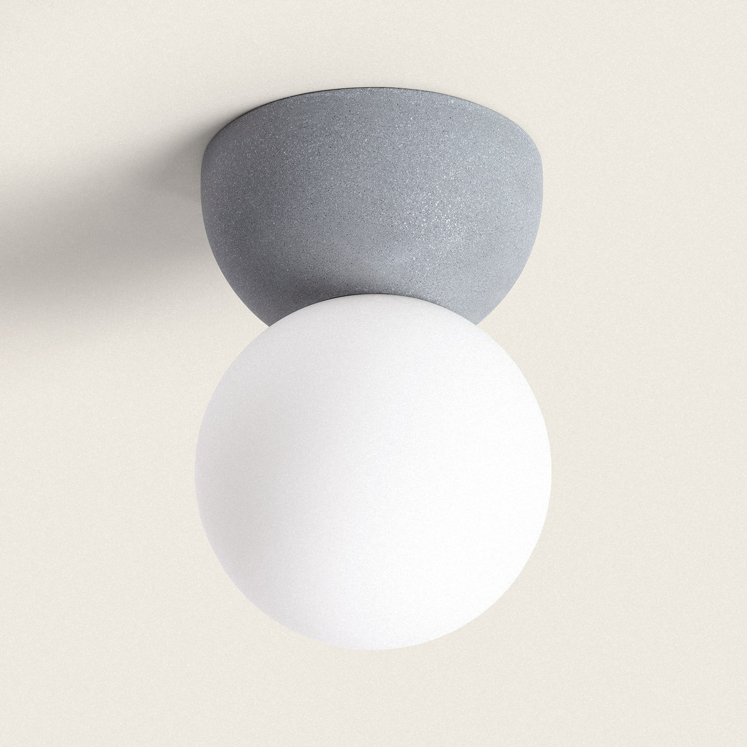 Wandleuchte Aus Zement Ball Delya Grau ↑18 Cm