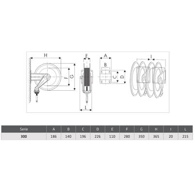 INDUSTRIE Schlauchaufroller 300/31