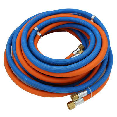 Doppelschlauch-Set Sauerstoff/Propan inkl. Anschlüsse - 10m