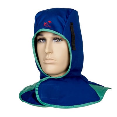 Schweißerhaube blau WELDAS 23-6680 XL, KopfØ 68cm, HalsØ 52-65 cm