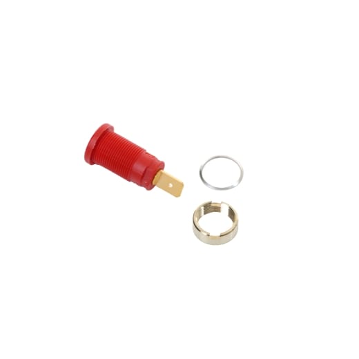 Einbaubuchse für ø4mm Bananenstecker rot Flachsteckeranschluss 6,3mm für iServe