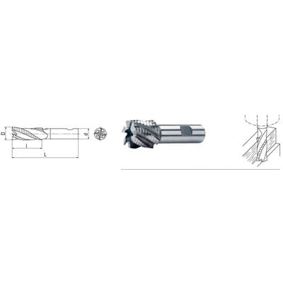 HSS Co8-Schaft-Schlichtfräser DIN 1835B ø35,0mm extra kurz Typ NR