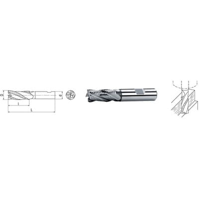 HSS Co8-Schaft-Schruppfräser DIN 844 ø17,0mm kurz