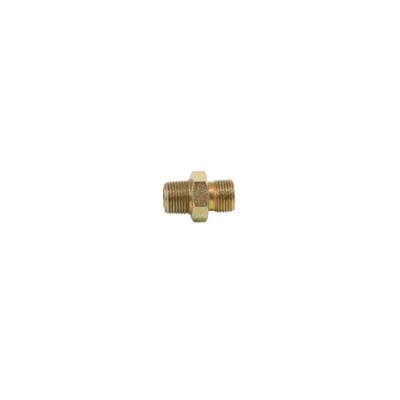 HD-Doppelnippel verzinkt 2x AG 3/8", bis 400 bar, mit 60° Universaldichtkegel