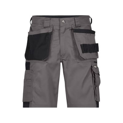 Monza Zweifarbige Arbeitsshorts mit Holstertaschen, zementgrau/schwarz, Schrittlänge Standard, Größe 62