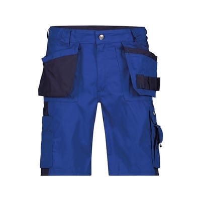 Monza Zweifarbige Arbeitsshorts mit Holstertaschen, kornblau/dunkelblau, Schrittlänge Standard, Größe 63