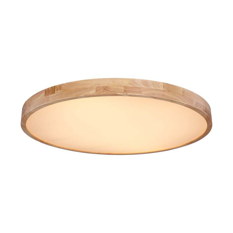 [gebraucht] B-ware Led-deckenlampe Rainer 80 Cm Holzoptik Metall Dimmbar Cct 7000 Lm Globo