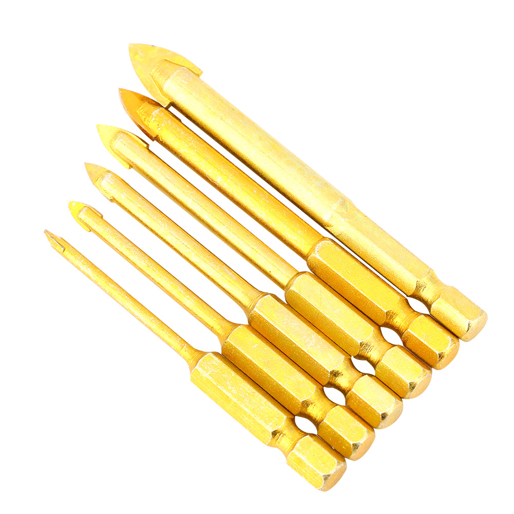 6 Stück Dreieckige Bohrer Mit Sechskantschaft, Nut- Und Spiralbohrer 3/4/5/6/8/10 Mm