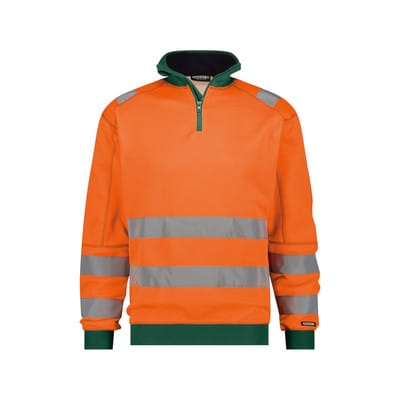 Denver Warnschutz Sweatshirt, neonorange/flaschengrün, Größe XL