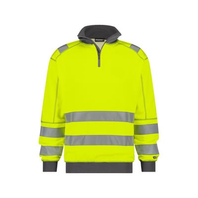 Denver Warnschutz Sweatshirt, neongelb/zementgrau, Größe 2XL