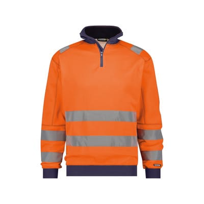 Denver Warnschutz Sweatshirt, neonorange/dunkelblau, Größe XL