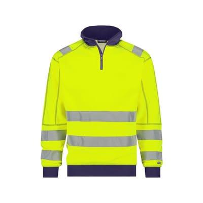 Denver Warnschutz Sweatshirt, neongelb/dunkelblau, Größe XS