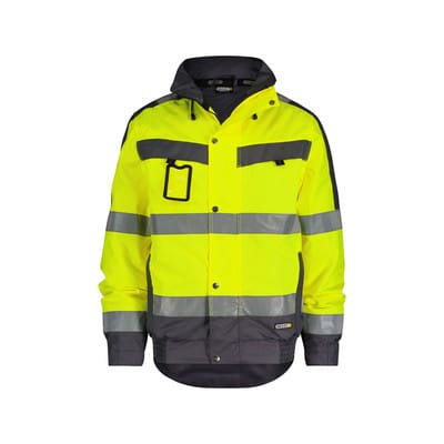 Lima Warnschutz Winterjacke, neongelb/zementgrau, Größe XS