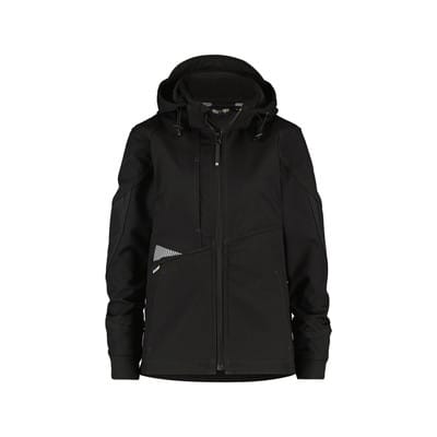 Gravity Women Softshell-Jacke für Damen, schwarz, Größe L