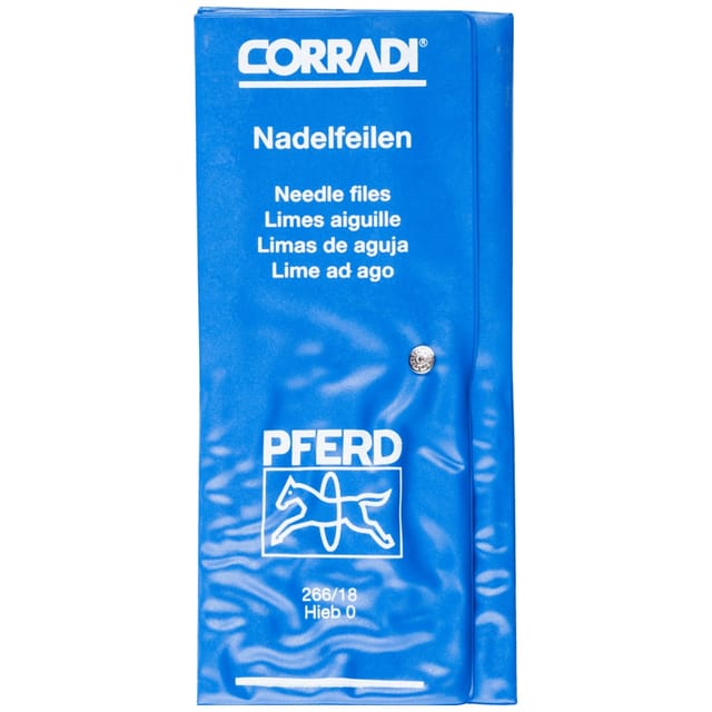 Präzisions-Nadelfeilen-Set 12-tlg. in Rolltasche 180mm Schweizer Hieb 0, grob