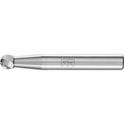 Hartmetall Frässtift Kugel KUD Ø 06x05 mm Schaft-Ø 6 mm Z1 universal grob