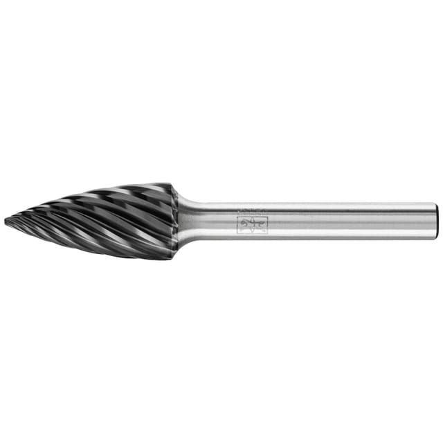 Hartmetall Hochleistungsfrässtift INOX Spitzbogen SPG Ø 12x25 mm Schaft-Ø 6 mm HICOAT Edelstahl