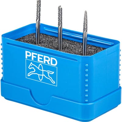 Hartmetall Kleinfrässtift Set 3-tlg. Zahnung 3 PLUS Ø 3mm Schaft-Ø 3mm universal mittel kreuzverzahnt