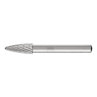 HSS Frässtift Baumform H Ø 08x20mm Schaft-Ø 6 mm Z 3 universal mittel fein Spanbrecher
