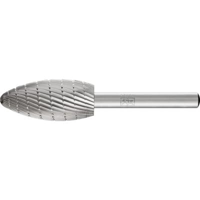 HSS Frässtift Flammenform B Ø 16x35 mm Schaft-Ø 6 mm Z 3 universal mittel fein Spanbrecher