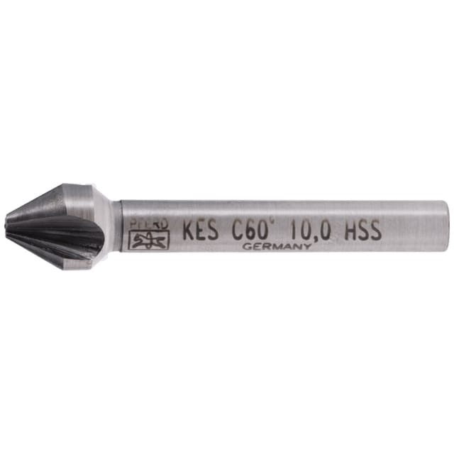 HSS Kegel-und Entgratsenker 60° Ø 10mm Schaft-Ø 6 mm DIN 334 C
