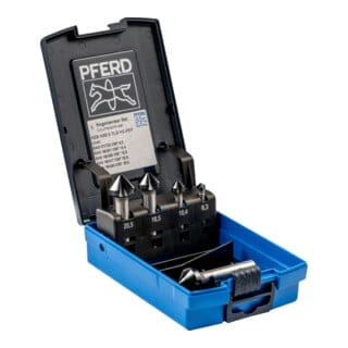 HSS-Kegelsenker-Sets 5-tlg. DIN 335 C 90° mit HICOAT-Beschichtung HC-FEP